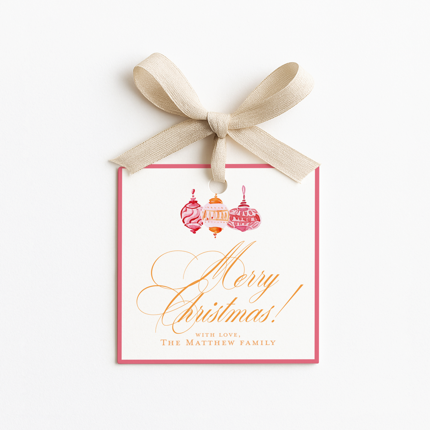 Square Christmas Gift Tags