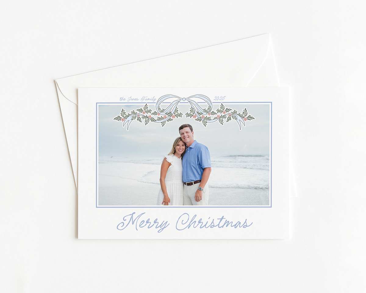 Blue Floral Garland Horizontal