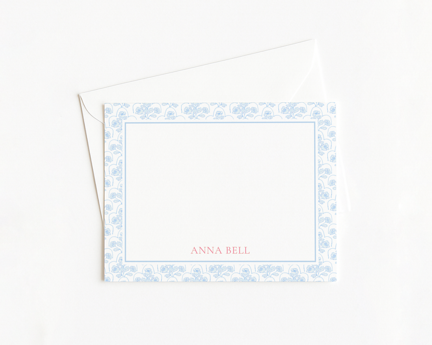 Blue & Pink Floral Stationery