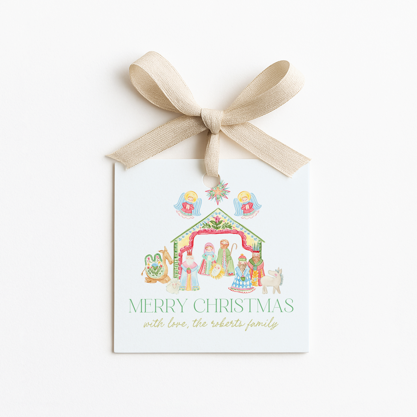 Square Christmas Gift Tags