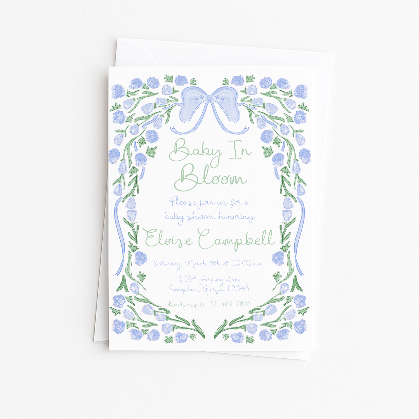 Baby in Bloom Baby Shower Invitation