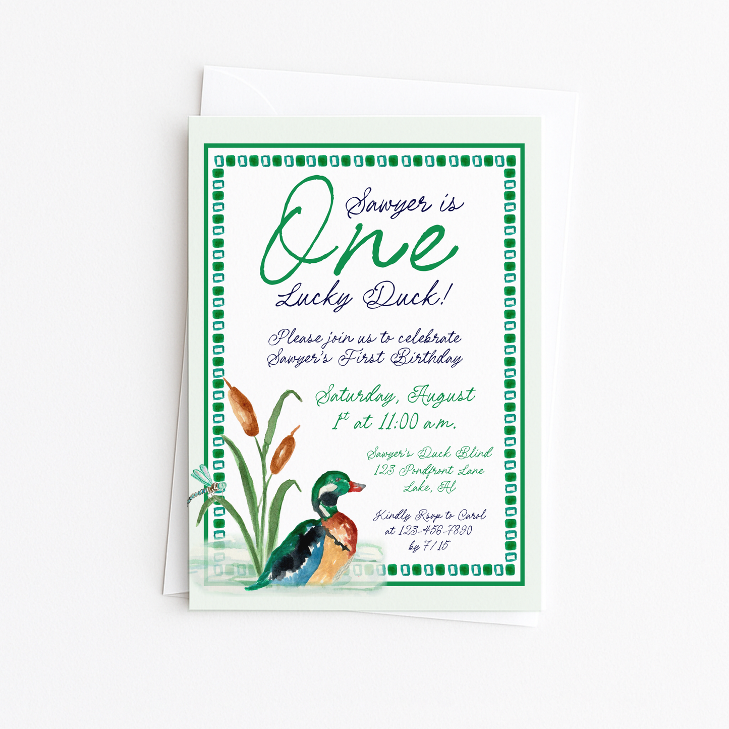 One Lucky Duck Invitation #2