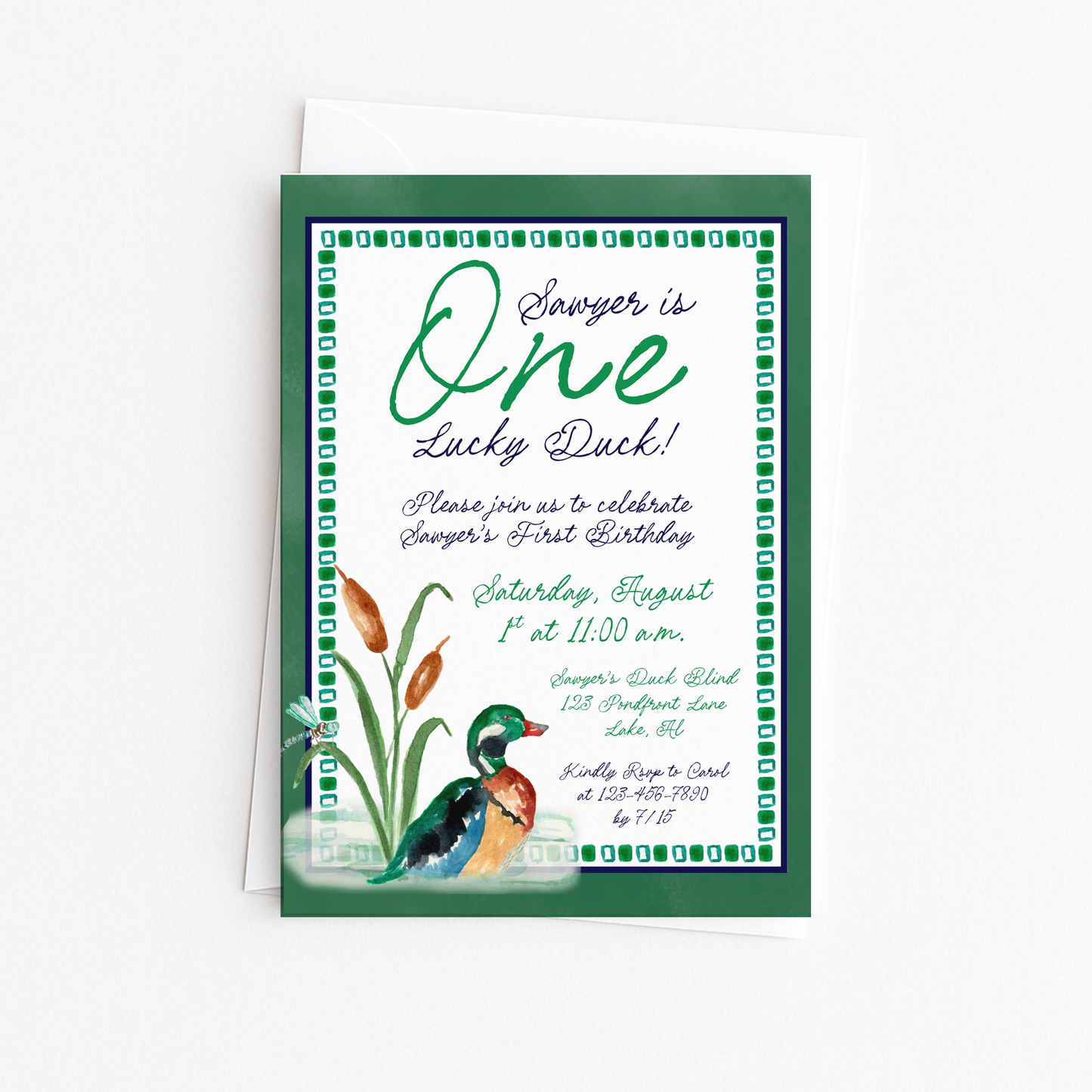 One Lucky Duck Invitation #3