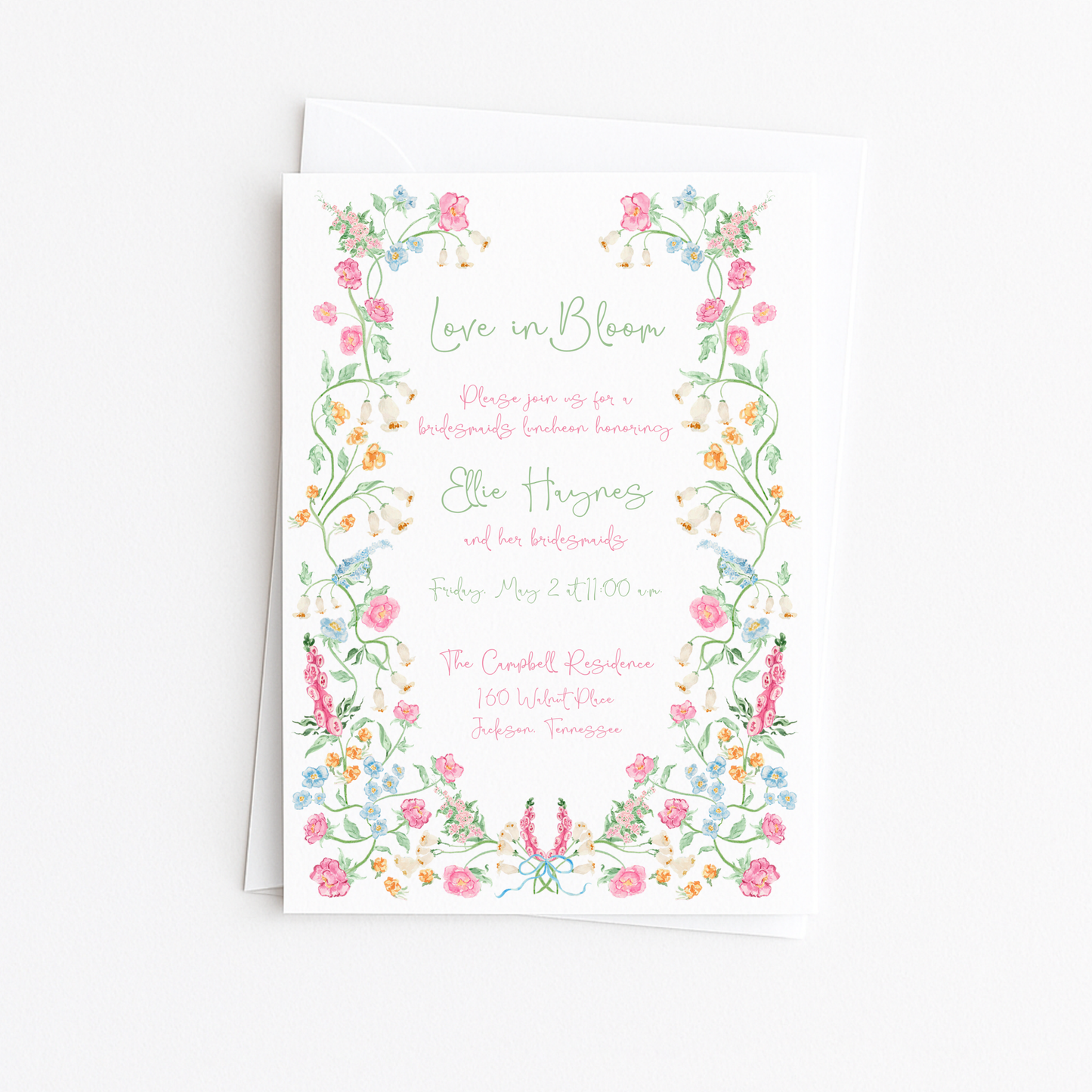Love In Bloom Bridal Shower Invitation #3