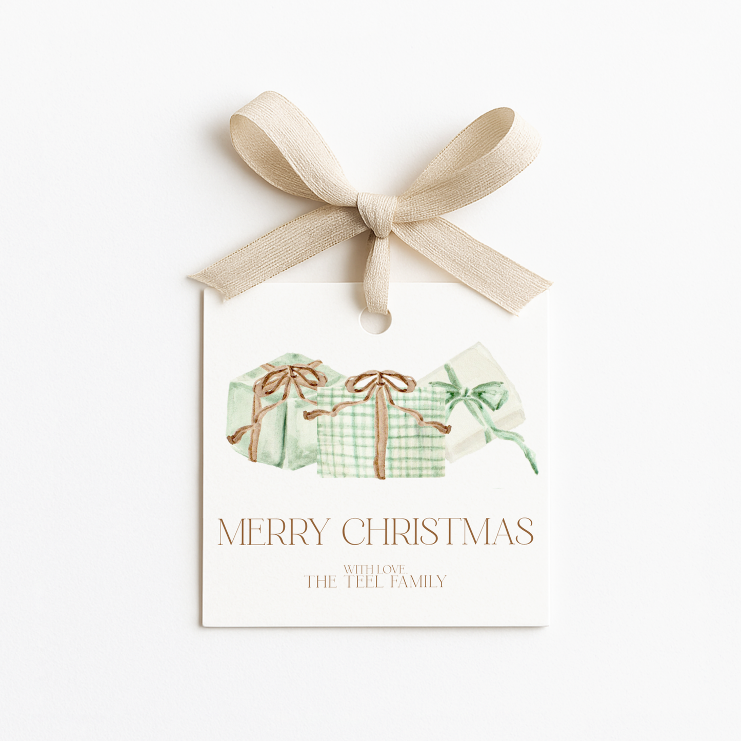 Square Christmas Gift Tags