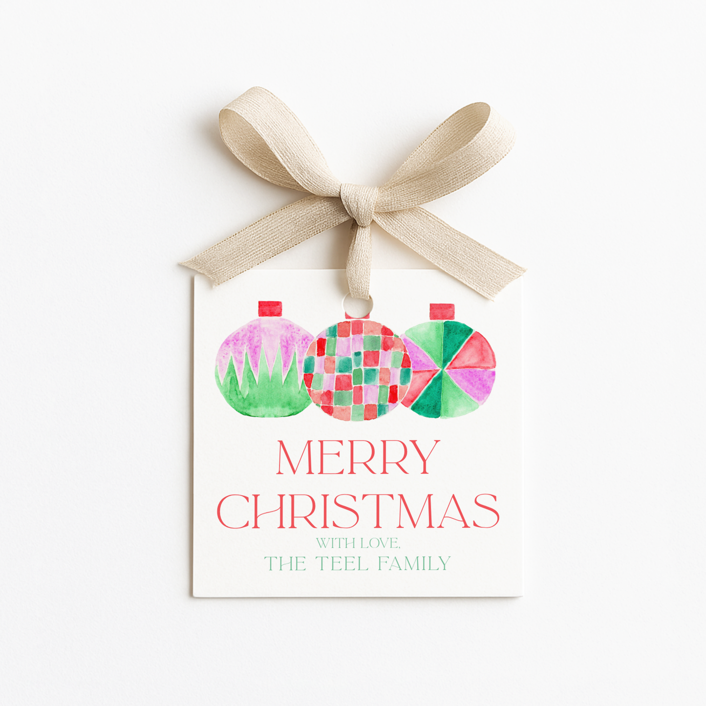 Square Christmas Gift Tags