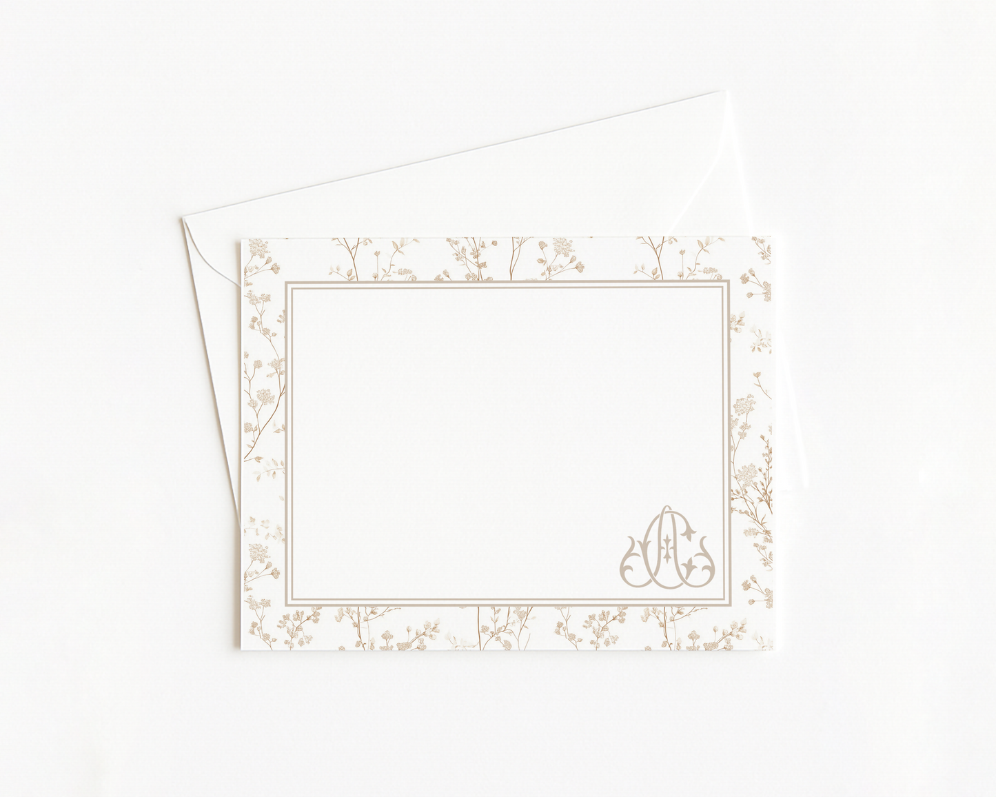 Tan Toile Monogram Stationery