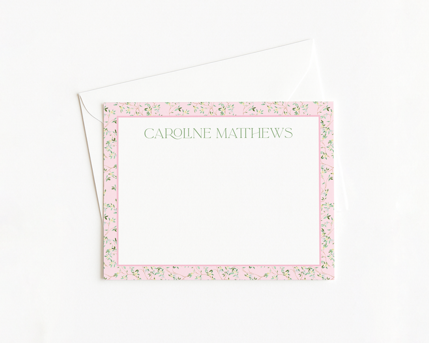 Pink Floral Stationery
