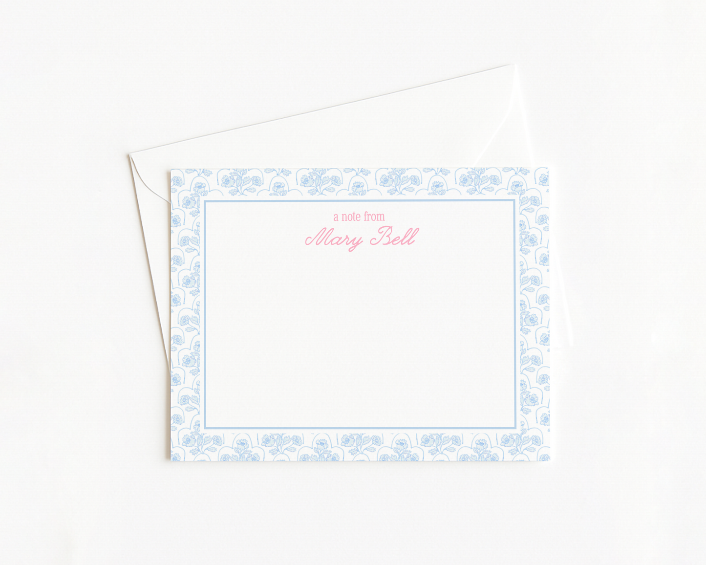 Blue & Pink Floral Stationery