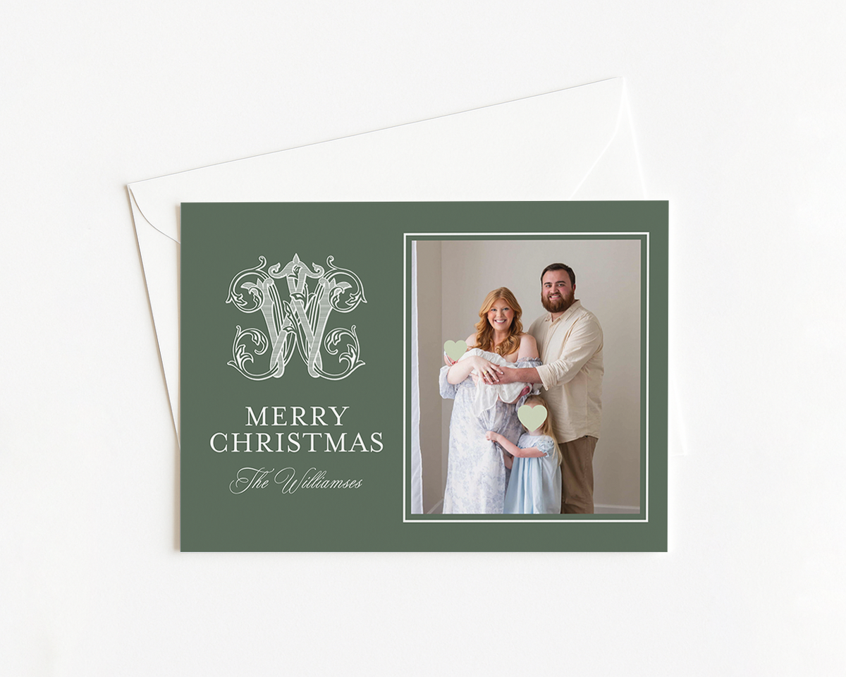 Green Monogram Horizontal