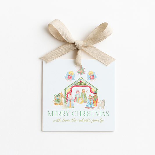 Square Christmas Gift Tags