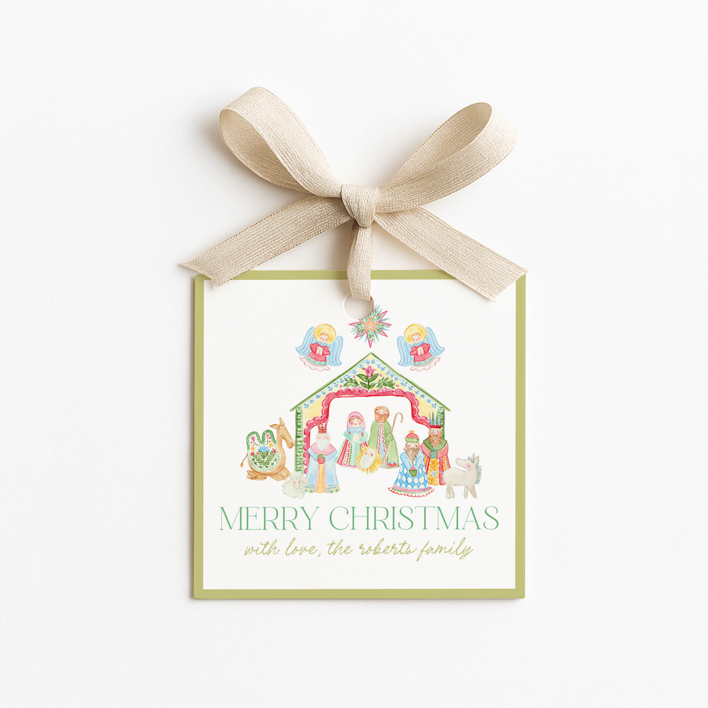 Square Christmas Gift Tags
