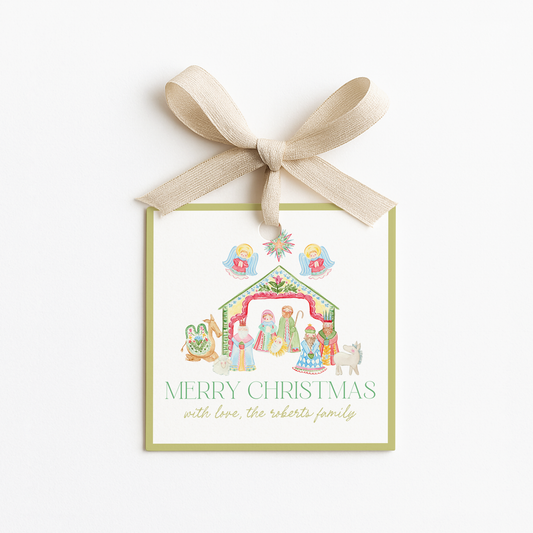 Square Christmas Gift Tags