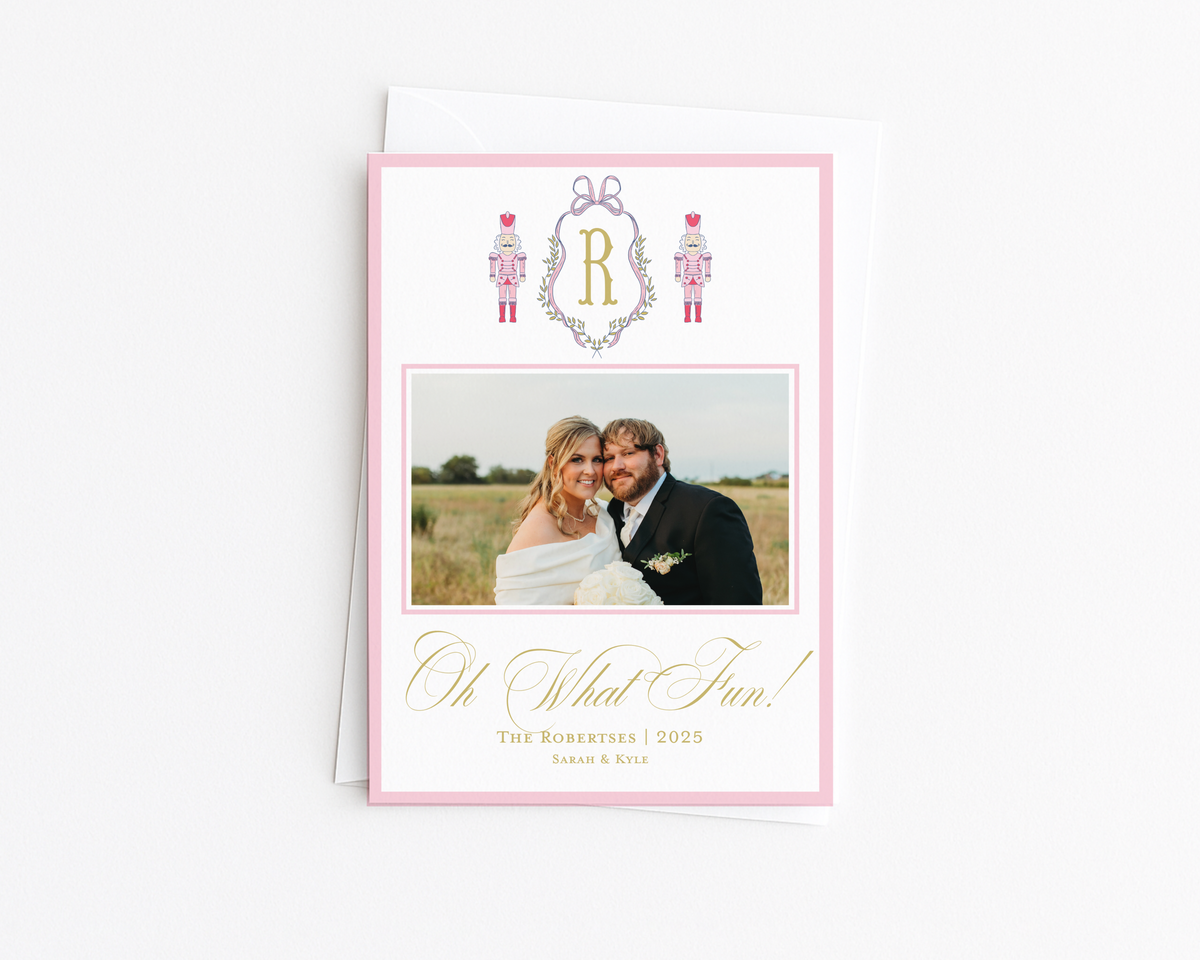 Pink Nutcrackers Crest Monogram