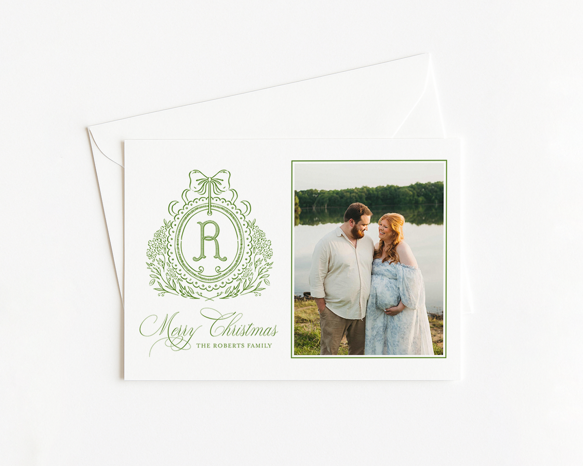 Green Monogram Crest Horizontal