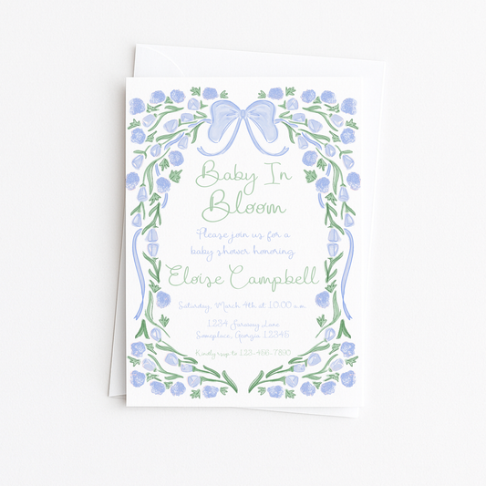 Baby in Bloom Baby Shower Invitation