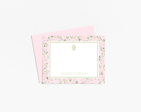 Pink Floral Stationery