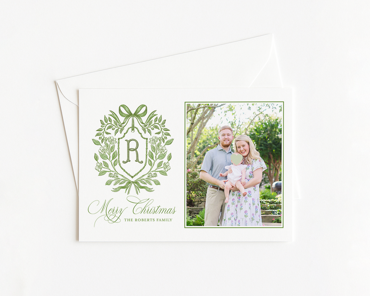 Green Monogram Crest Horizontal