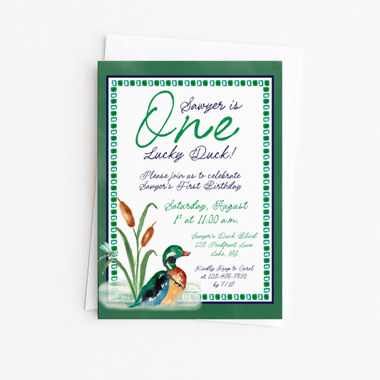 One Lucky Duck Invitation #3