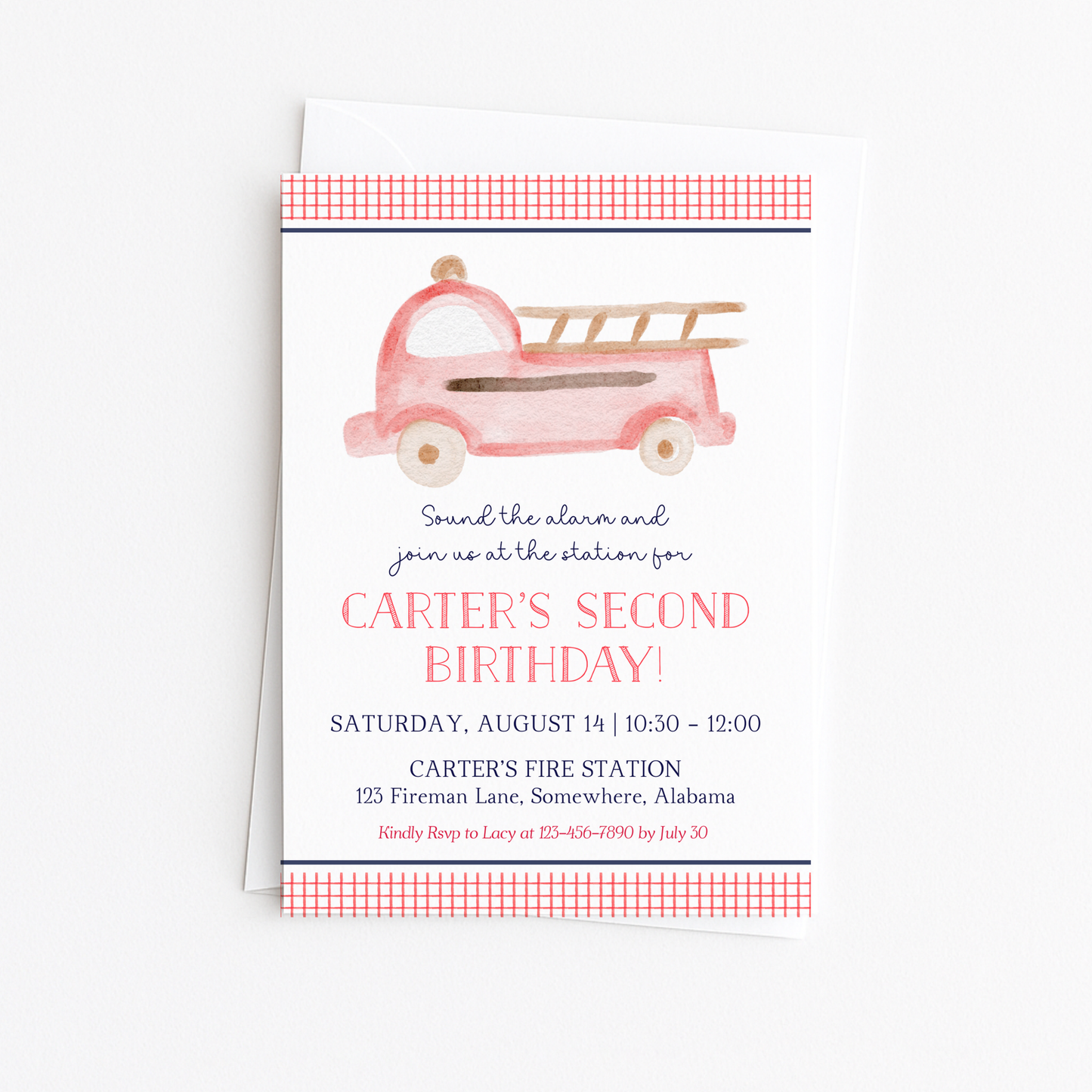 Fire Truck Invitation #1