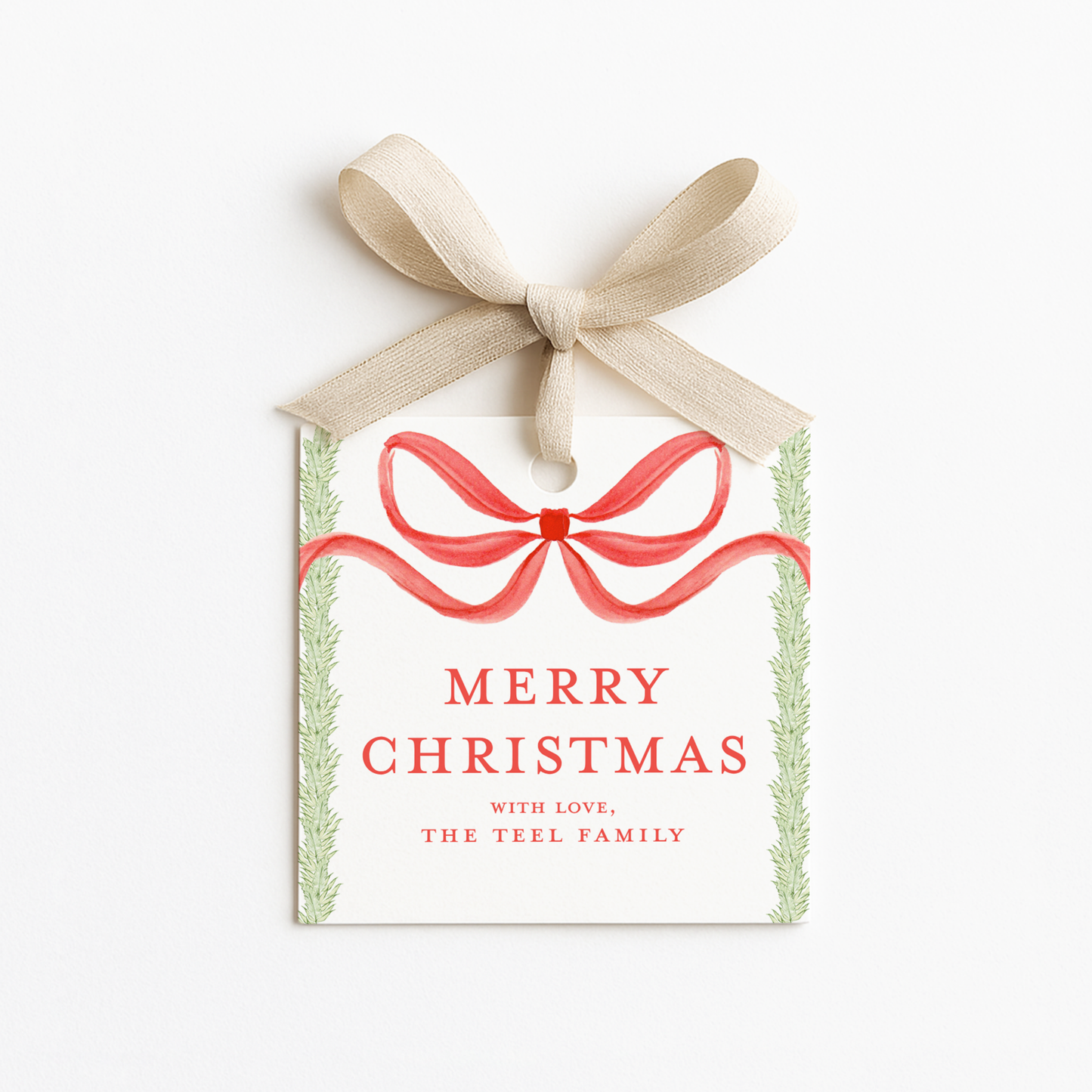 Square Christmas Gift Tags