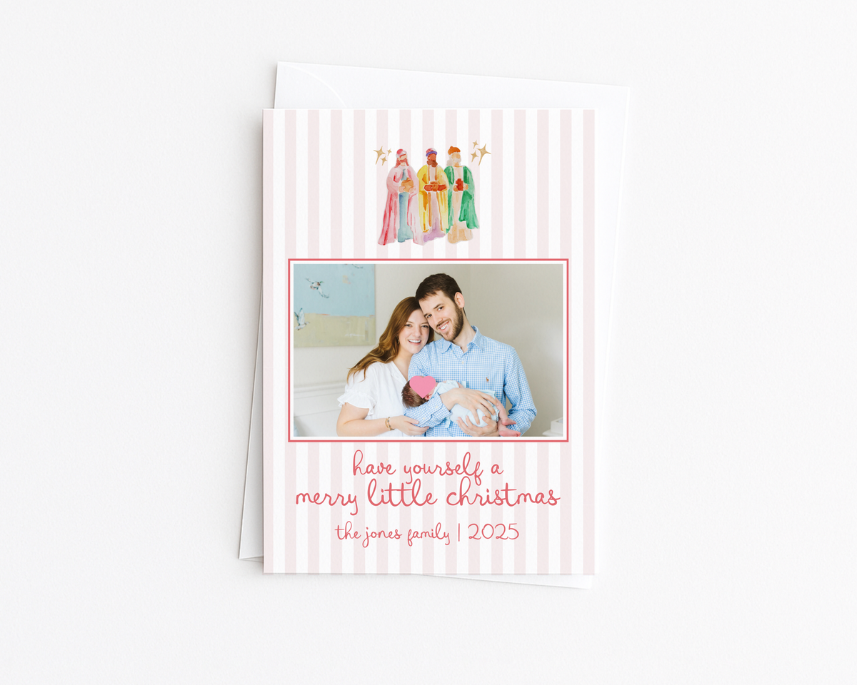 Pink Stripes with Wise Men
