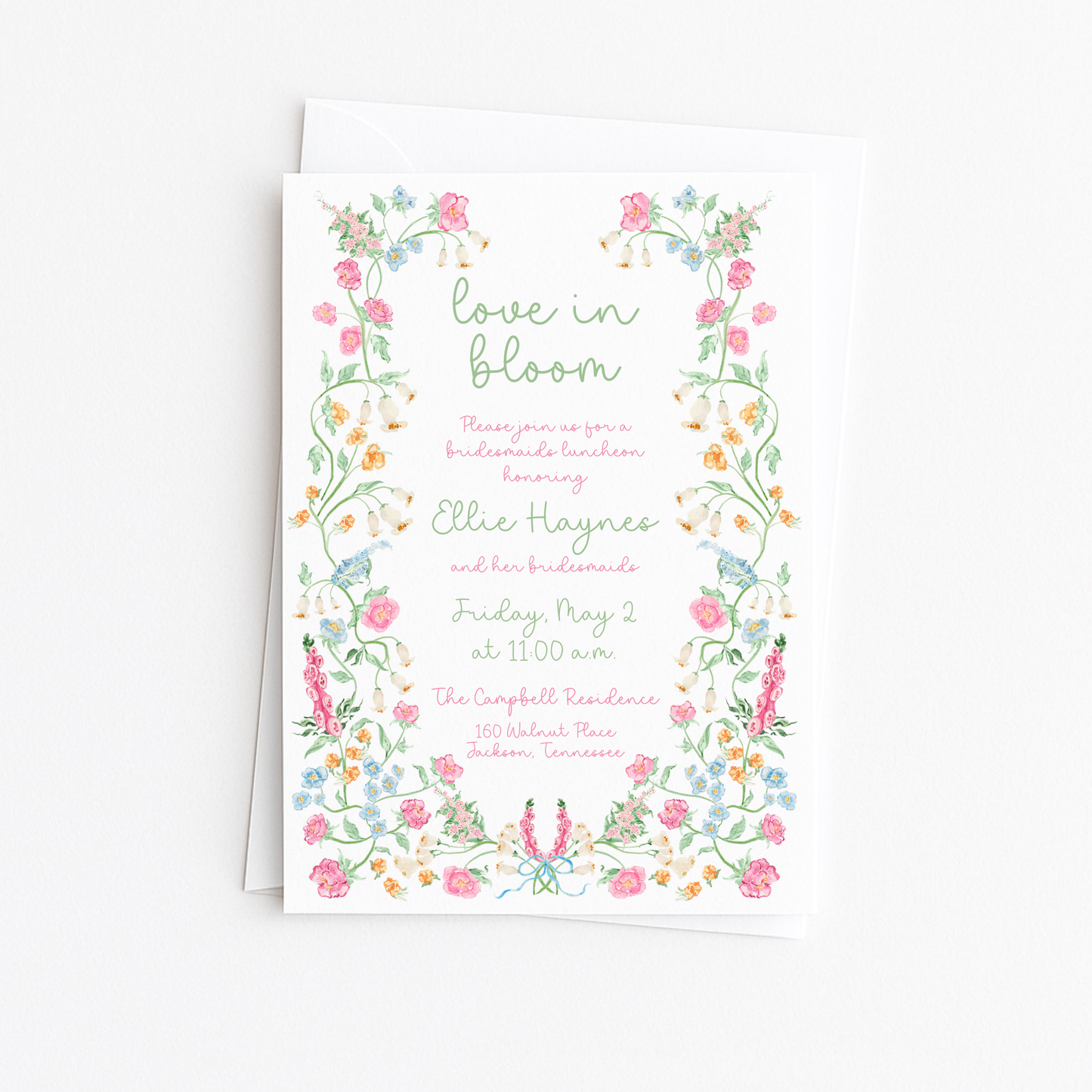 Love In Bloom Bridal Shower Invitation #2