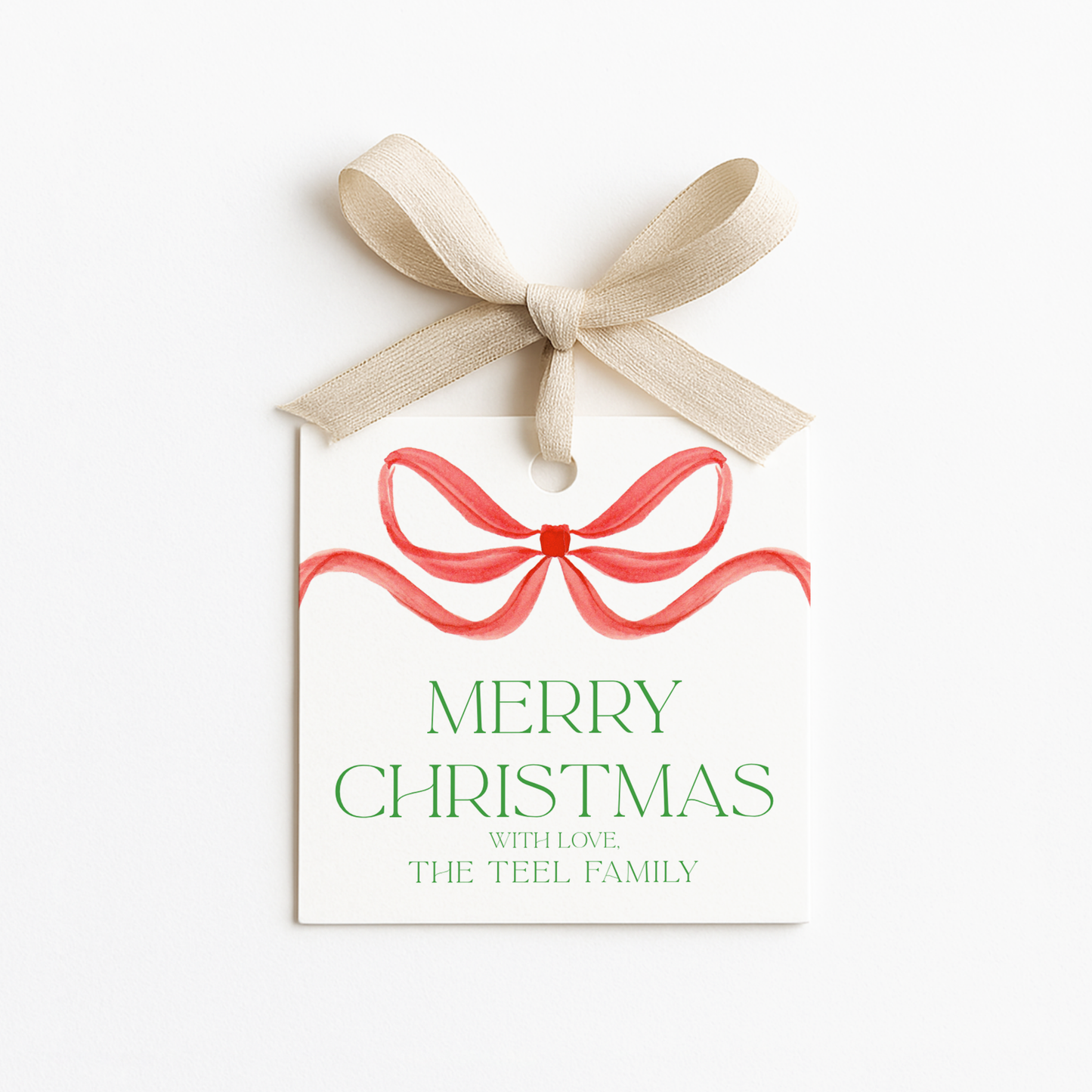 Square Christmas Gift Tags