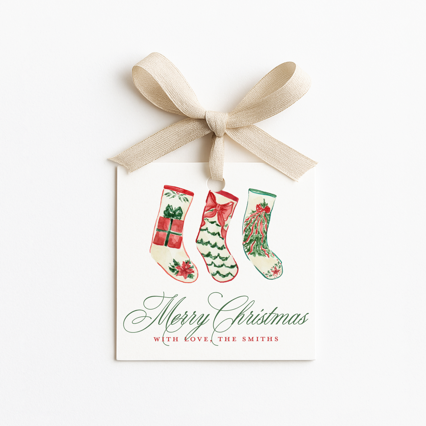 Square Christmas Gift Tags