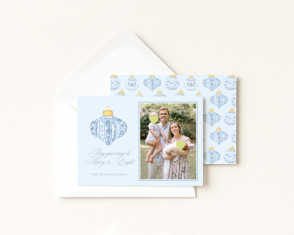Blue Chinoiserie Ornament Horizontal