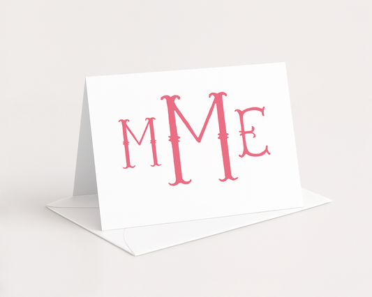 Folded Monogram Stationery