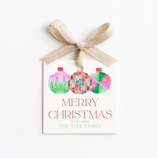 Square Christmas Gift Tags