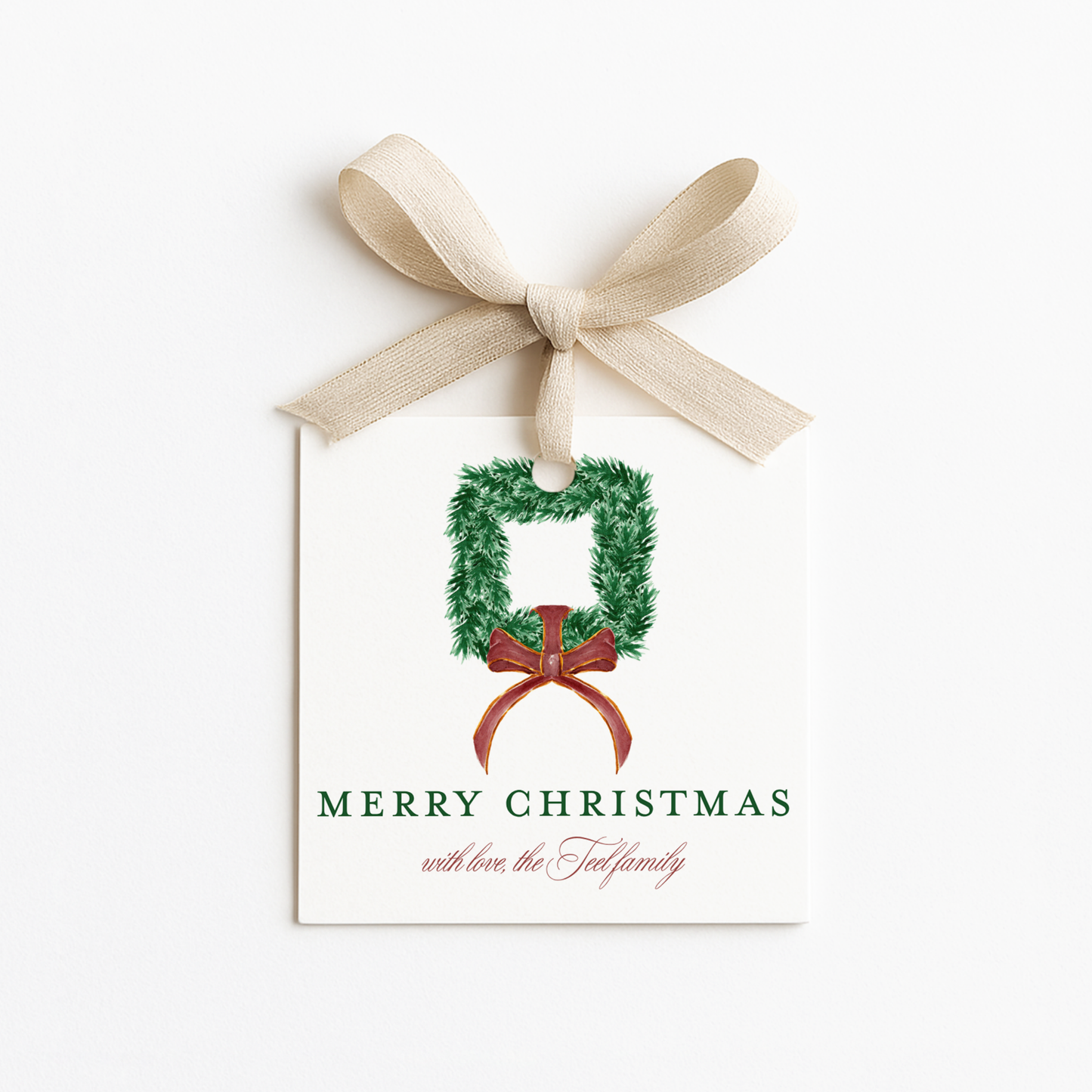 Square Christmas Gift Tags
