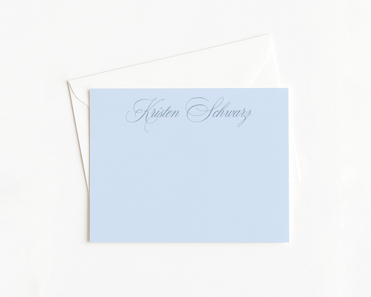 Monochromatic Blue Stationery