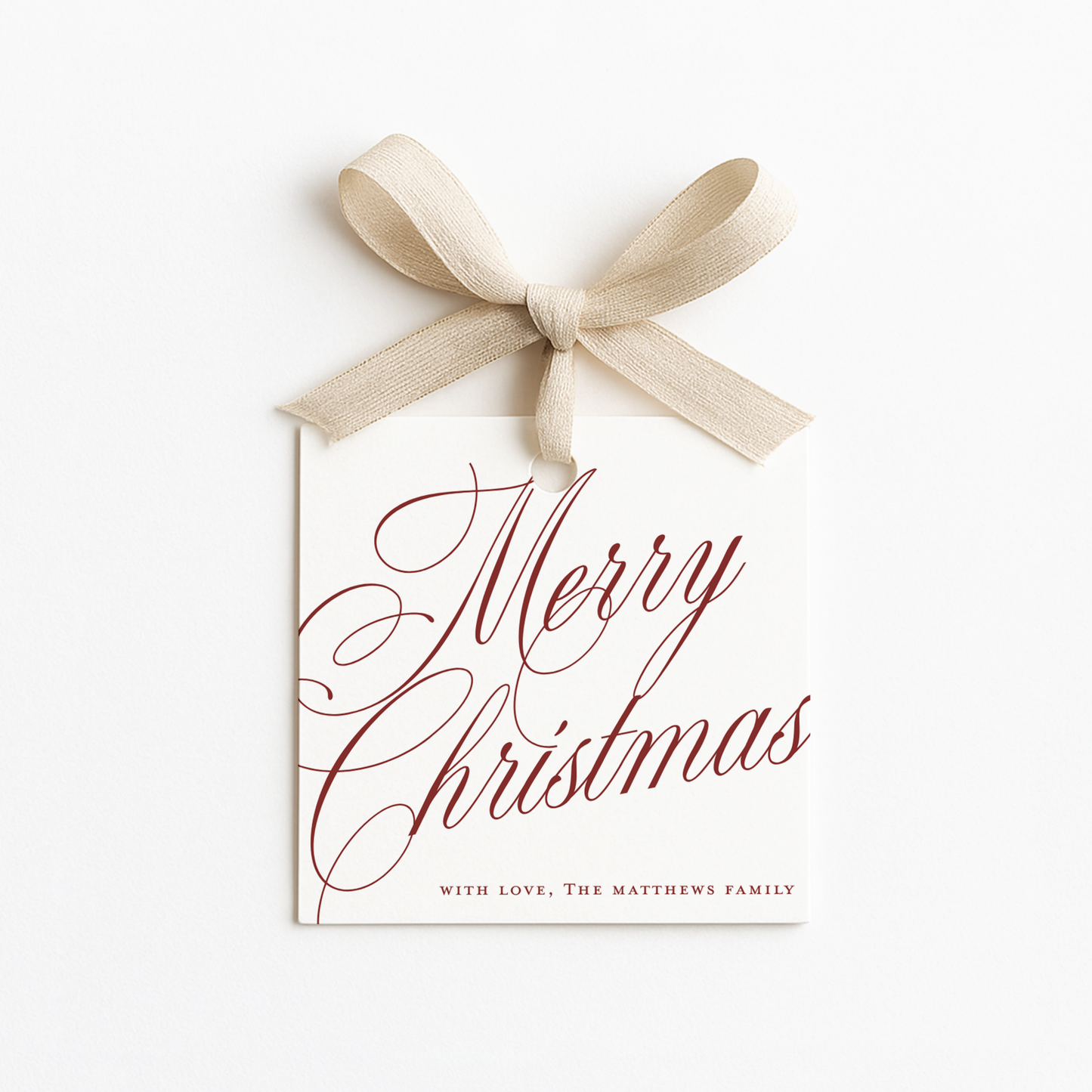 Square Christmas Gift Tags