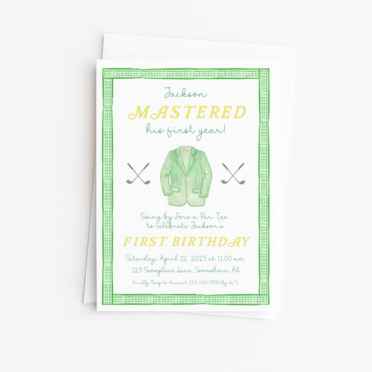 Yellow & Green Master's Invitation #2