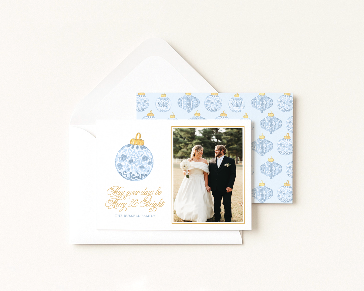 Blue Chinoiserie Ornament Horizontal