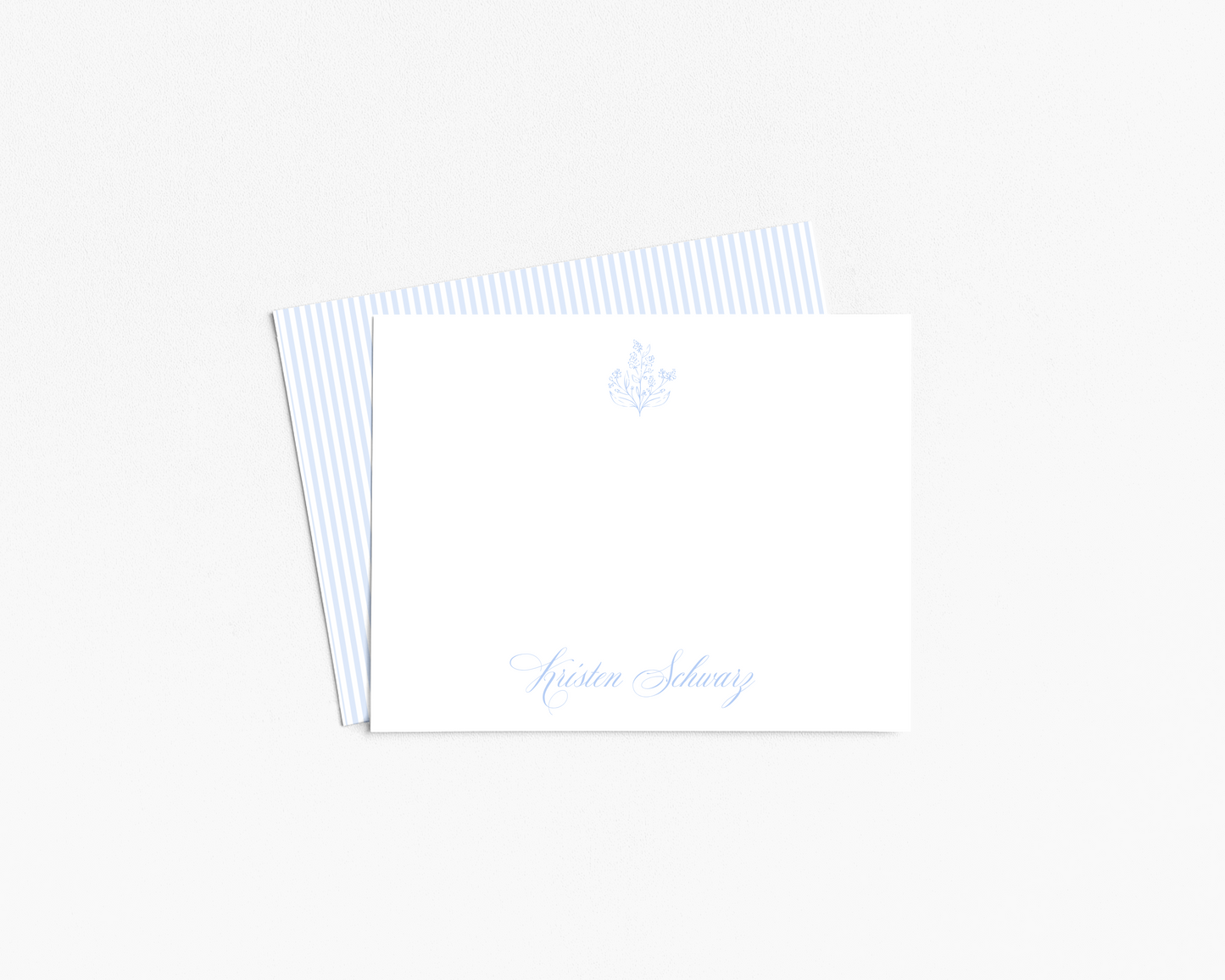 Blue Interlocking Monogram Stationery