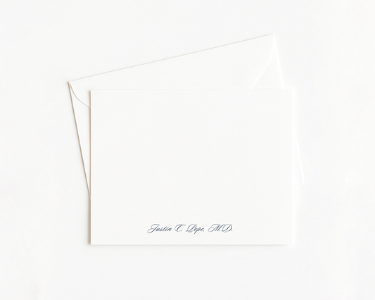 Men's Script Stationery
