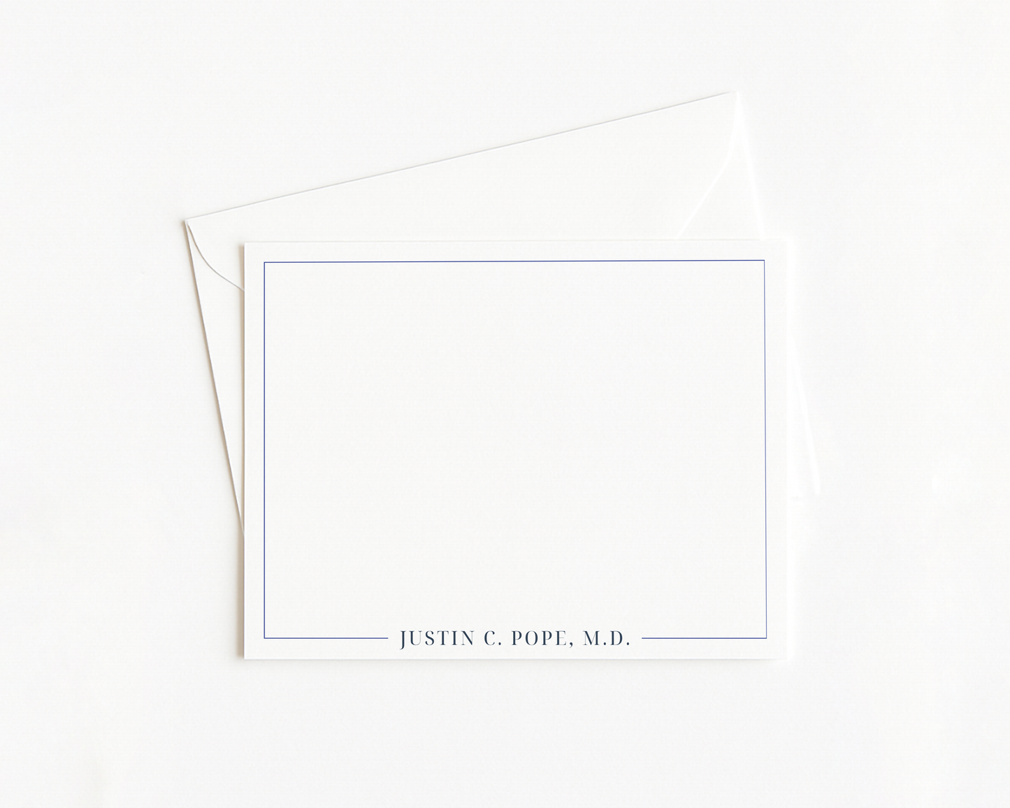 Men's Serif with Border Stationery