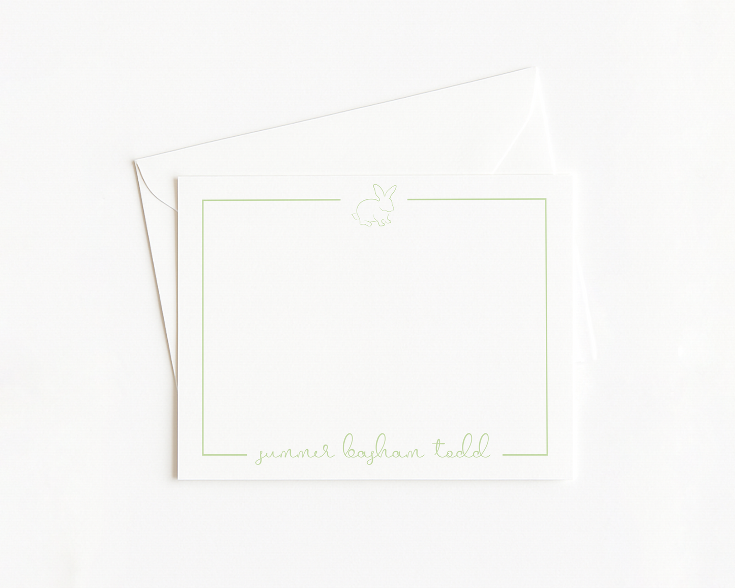 Bunny Script Stationery