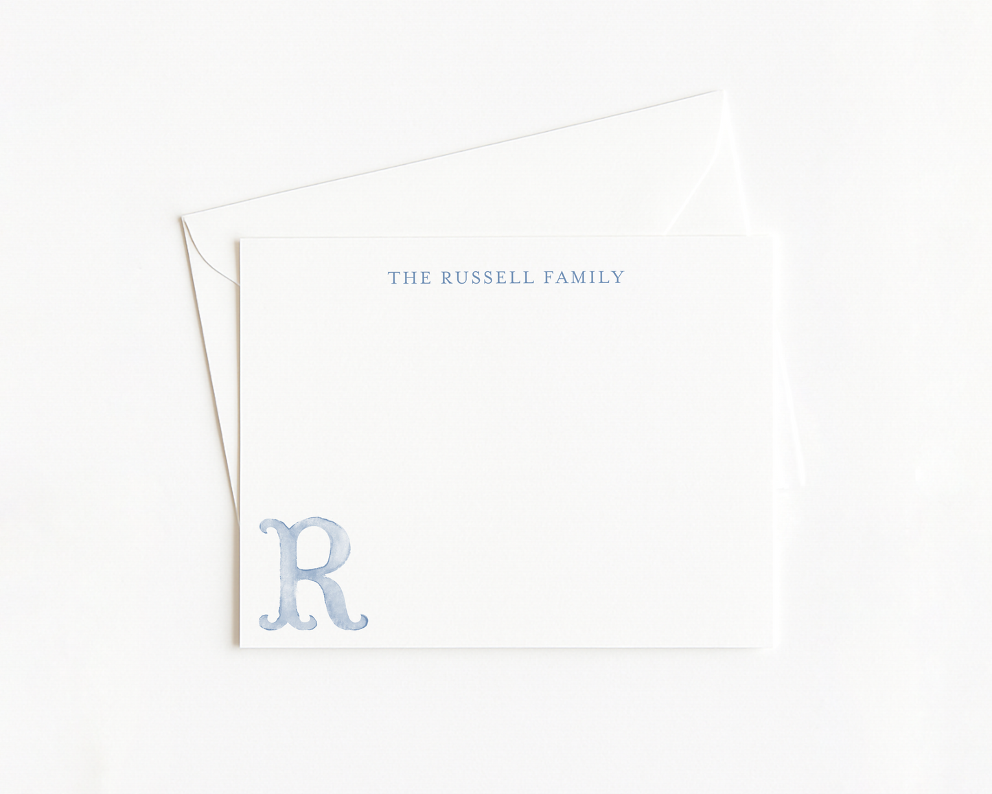 Blue Monogram Stationery