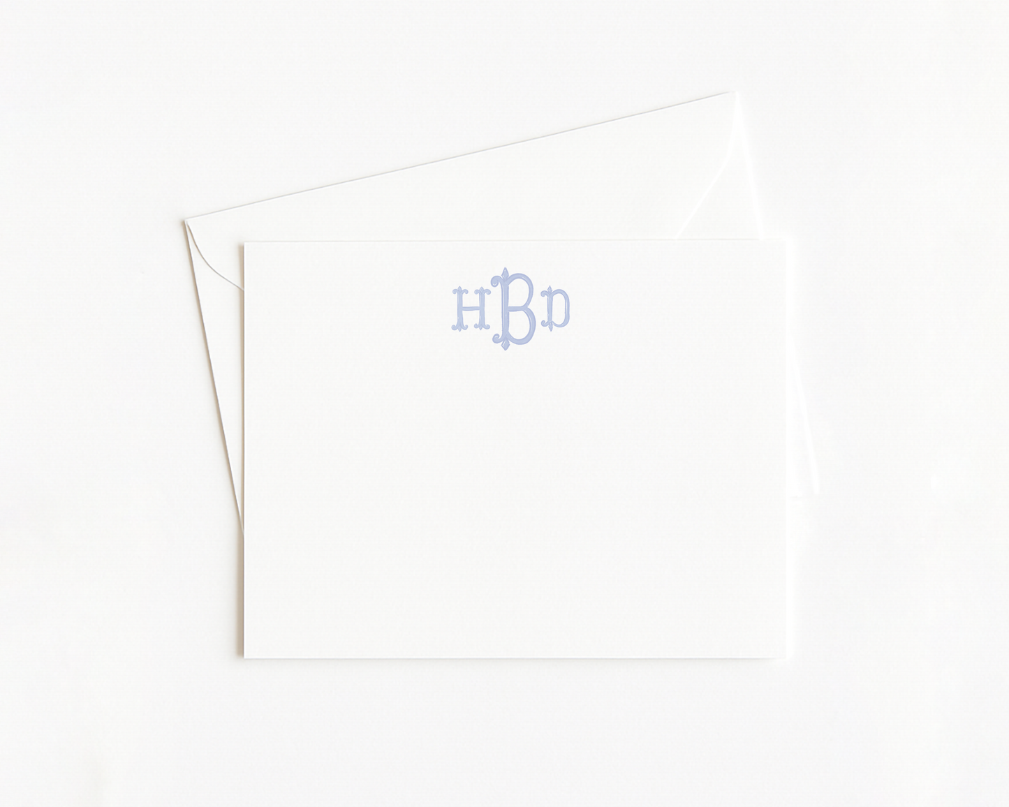 Blue Monogram Stationery