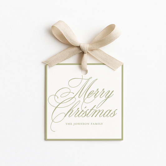 Square Christmas Gift Tags