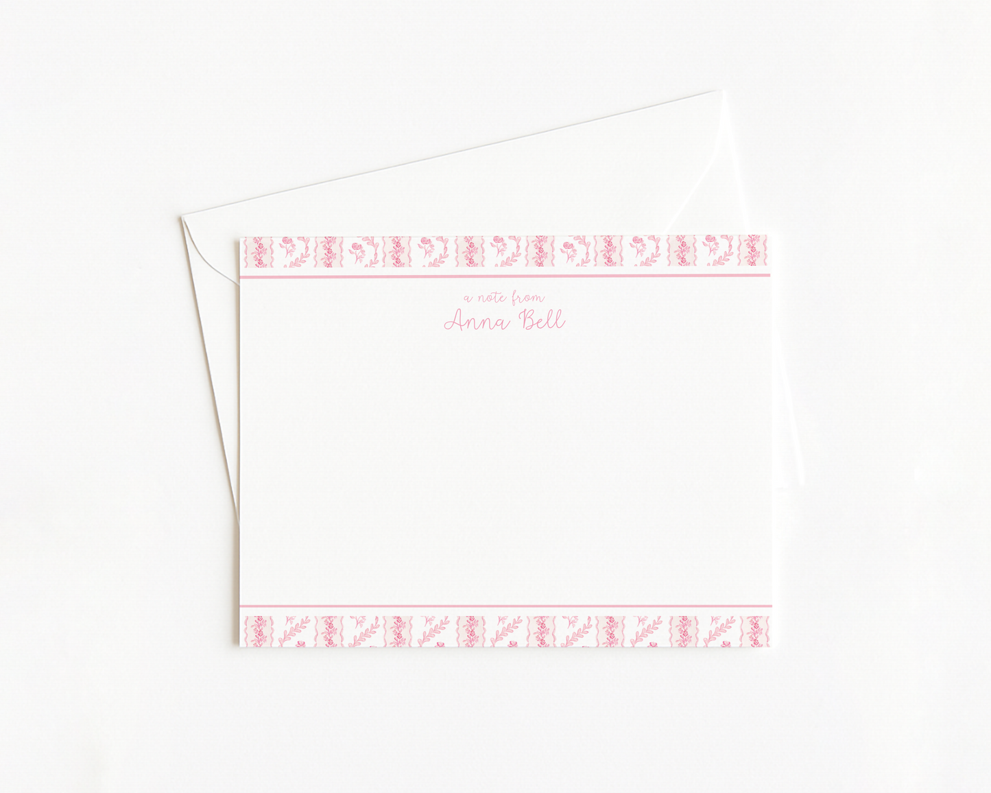 Pink Lattice Stationery