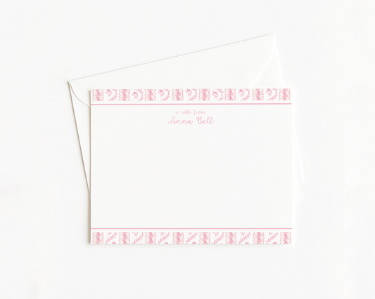 Pink Lattice Stationery