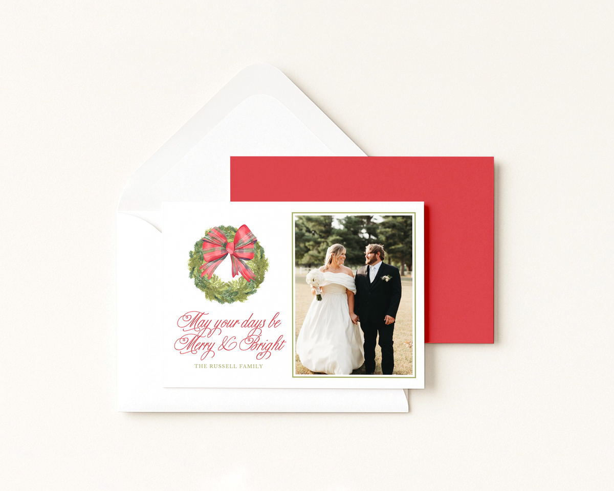 Red & Green Wreath Horizontal