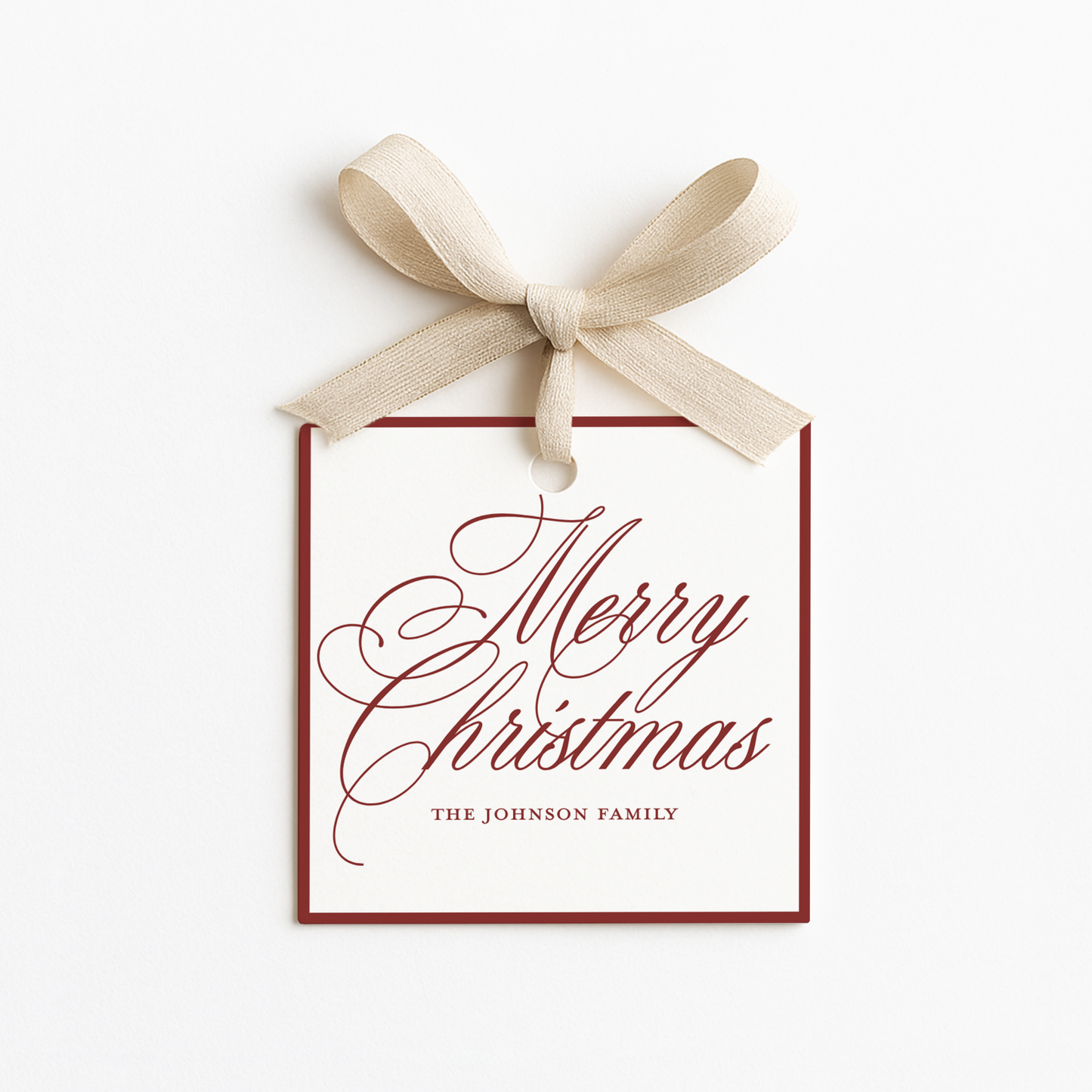 Square Christmas Gift Tags