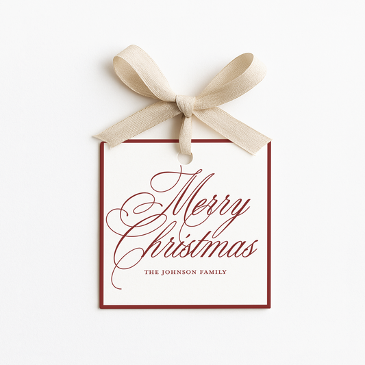 Square Christmas Gift Tags