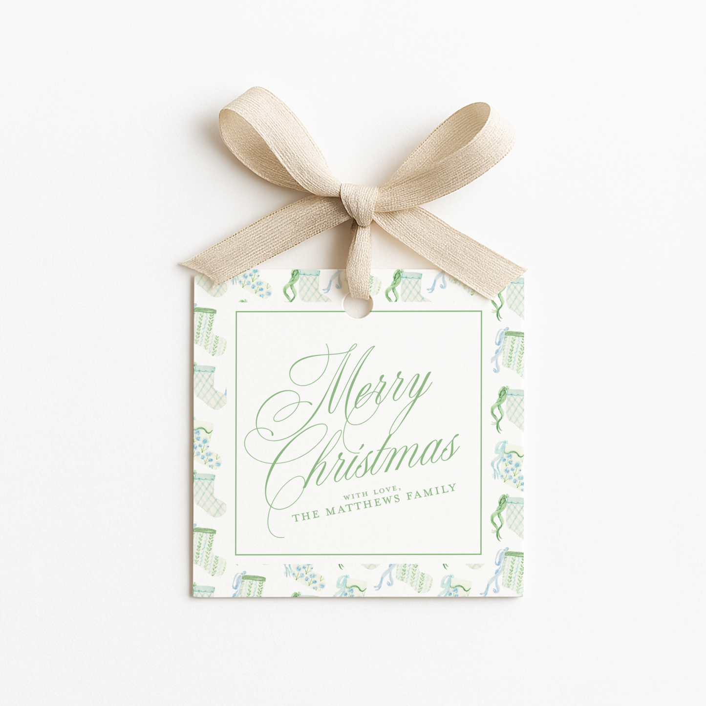 Square Christmas Gift Tags